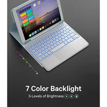Load image into Gallery viewer, GreenLaw Keyboard case for iPad 9.7 inch, iPad 6th Gen (2018), iPad 5th Gen (2017), iPad Air 2 (2014), 7 Color Backlit, Support 2 BT Devices, Touchpad Keyboard iPad Pro 9.7, Blue
