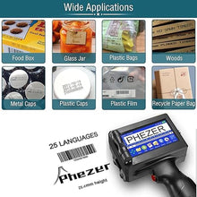 Load image into Gallery viewer, P15 Handheld Inkjet Printer for Flat Surface 0.5 Inch Nozzle for QRCode Barcode Production Date Time Logo Batch Number Print On Glass Bag Carton Box Wood Cloth Plastic Cable (25 Languages)
