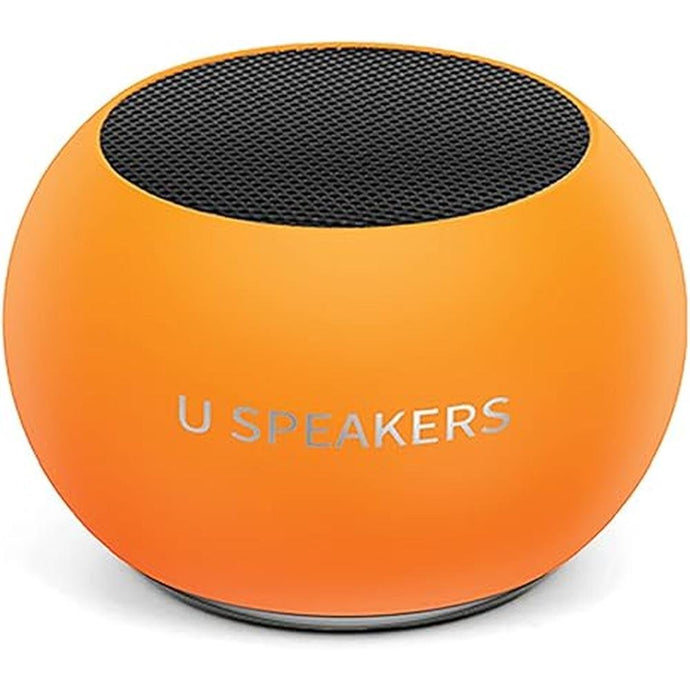 U Mini Speaker | Glow in Dark | Stylish Tiny Portable Wireless Bluetooth 5.0 | Built-in Mic & Remote Shutter | Perfect Speaker for Parties, Travel! Mini Device, Rich Sound | Glow Orange