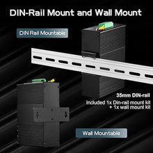 Load image into Gallery viewer, Binardat 8 Port Gigabit Din Rail Industrial Ethernet Switch, 8 Ports 10/100/1000Mbps, Fanless Wall Mount, with One Power Supply
