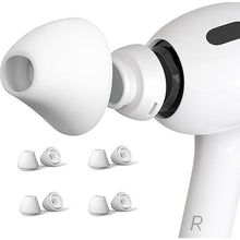 Load image into Gallery viewer, 4 Pairs Ear Tips for AirPods Pro 1 &amp; 2 [Relief Pain] [Fit in Case] Noise Cancellation Add Grip Sport Earbuds Extra Small/Small/Medium/Large (Mix Sizes)
