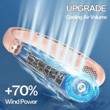 Load image into Gallery viewer, KIDEE Portable Neck Fan, Neck Fans Rechargeable for Women Men, 4000mAh Personal Bladeless Fan, Upgraded Cooling Air Volume, Ultra Quiet Wearable Fan

