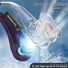 Load image into Gallery viewer, Portable Neck Fan, Neck Fans for Men, 4000 mAh Rechargeable Personal Fan,360° Hands Free Bladeless Fan, 3 Speeds Adjustable, Faster Cooling, Super Quiet, Suitable for Home, Office, Sports
