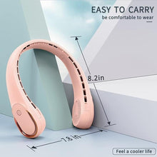 Load image into Gallery viewer, Portable Neck Fan, Neck Fans for Women, 4000 mAh Rechargeable Personal Fan,360° Hands Free Bladeless Fan, 3 Speeds Adjustable, Faster Cooling, Super Quiet, Suitable for Home, Office, Travel
