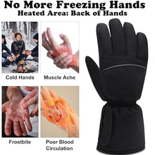 Load image into Gallery viewer, Electric Heated Gloves - Waterproof Touchscreen Thin Thermal Winter Hand Warmers, Battery Powered Ski Gloves for Men &amp; Women (Large)
