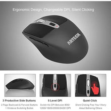 Load image into Gallery viewer, Arteck 2.4G Wireless Keyboard and Mouse Combo Ultra Slim Full Size Keyboard Keyboard and Ergonomic Mice for Computer Desktop PC Laptop and Windows 11/10/8/7 Build in USB-C Rechargeable Battery
