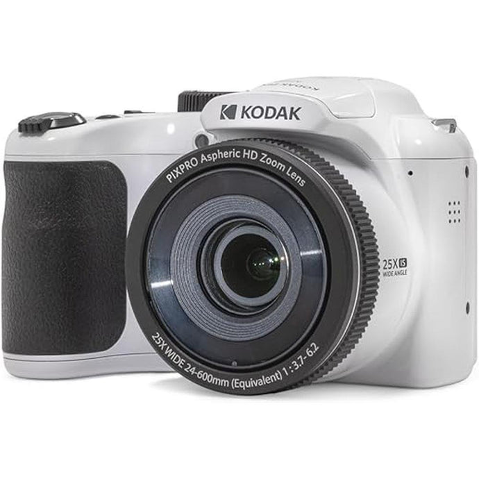 KODAK PIXPRO AZ255-WH 16MP Digital Camera 25X Optical Zoom 24mm Wide Angle Lens Optical Image Stabilization 1080P Full HD Video 3