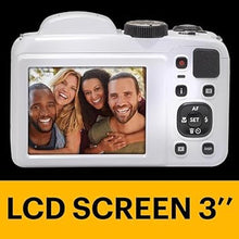 Load image into Gallery viewer, KODAK PIXPRO AZ255-WH 16MP Digital Camera 25X Optical Zoom 24mm Wide Angle Lens Optical Image Stabilization 1080P Full HD Video 3&quot; LCD Vlogging Camera (White)
