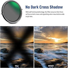 Load image into Gallery viewer, NEEWER 2 in 1 82mm Variable ND Filter ND2–ND32&amp;CPL Filter(Circular Polarizer Filter) No X Cross/30 Layer Nano Coated/HD Optical Glass/Ultra Slim Aluminum Alloy Frame/Water Repellent/Scratch Resistant
