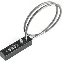 Load image into Gallery viewer, Cable Locks with Combination, 23-3/5 Inch Length Steel Cable Rope 4-Digit Combination Lock with Resettable Code for Bikes, Lockers, File Cabinets, Wardrobes, Small Fences (Black)
