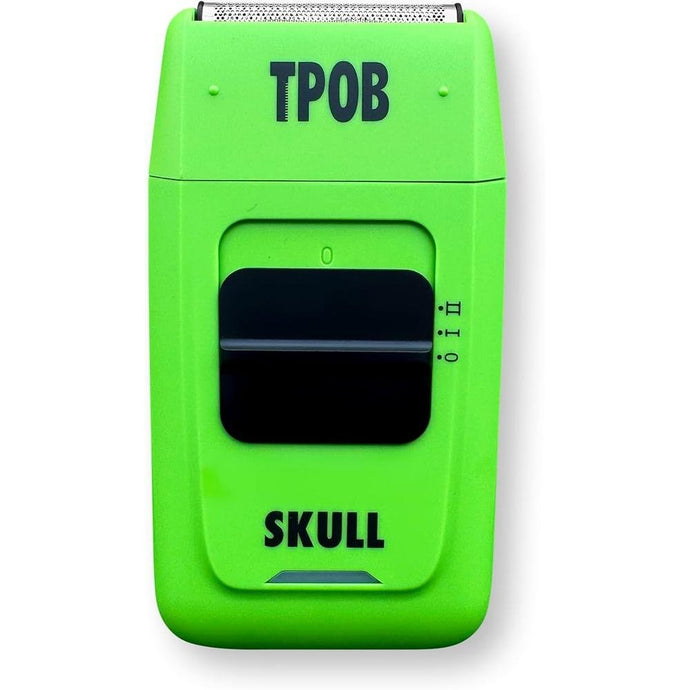 TPOB Skull Foil Shavers with Krunch Blades - Compact Design That can fit in Your Pocket with a Turbo Charged Motor, Perfect for Both Professional and at-Home use (Slime)