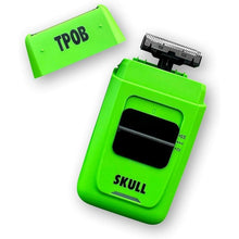 Load image into Gallery viewer, TPOB Skull Foil Shavers with Krunch Blades - Compact Design That can fit in Your Pocket with a Turbo Charged Motor, Perfect for Both Professional and at-Home use (Slime)

