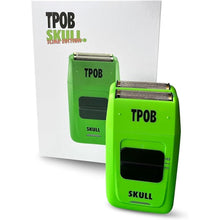 Load image into Gallery viewer, TPOB Skull Foil Shavers with Krunch Blades - Compact Design That can fit in Your Pocket with a Turbo Charged Motor, Perfect for Both Professional and at-Home use (Slime)
