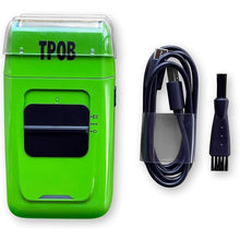 Load image into Gallery viewer, TPOB Skull Foil Shavers with Krunch Blades - Compact Design That can fit in Your Pocket with a Turbo Charged Motor, Perfect for Both Professional and at-Home use (Slime)

