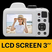 Load image into Gallery viewer, KODAK PIXPRO AZ405-WH 20MP Digital Camera 40X Optical Zoom 24mm Wide Angle Lens Optical Image Stabilization 1080P Full HD Video 3&quot; LCD Vlogging Camera (White), Full Frame
