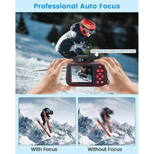 Load image into Gallery viewer, Upgarded Kids Camera, 4K Digital Camera for Kids with Shutter AF, Rotable Zoom Lens, Video Camera Toy for 8-12 Years Old Boys Girls, Best Christmas Birthday Gifts, with 64G SD Card
