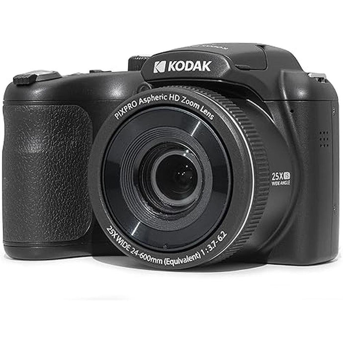 KODAK PIXPRO AZ255-BK 16MP Digital Camera 25X Optical Zoom 24mm Wide Angle Lens Optical Image Stabilization 1080P Full HD Video 3