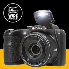 Load image into Gallery viewer, KODAK PIXPRO AZ255-BK 16MP Digital Camera 25X Optical Zoom 24mm Wide Angle Lens Optical Image Stabilization 1080P Full HD Video 3&quot; LCD Vlogging Camera (Black)
