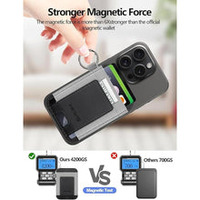 Load image into Gallery viewer, New-Upgrade Magnetic Card Wallet Holder for Apple Magsafe, Magnetic Magsafe Leather Wallet for iPhone 16/15/14/13 Magsafe, Mag-Safe Wallet for iPhone 16/15/14/13/12 Series, Fits 7 Cards, Black
