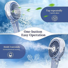 Load image into Gallery viewer, Disney(Royal Blue) Portable Misting Fan with 34ml Water Tank, Rechargeable Mini Cooling Fan for Travel, Outdoors
