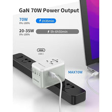 Load image into Gallery viewer, MOMAX Universal Travel Adapter, 70W GaN International Power Adapter, 3 USB-C &amp; 2 USB-A, Worldwide Travel Plug Adapter, International Power Adapter for Most Europe, USA Japan, Australia (Type C/A/G/I)
