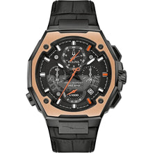Load image into Gallery viewer, Bulova Marc Anthony Mens Series X Limited Edition Chronograph High Performance Quartz Diamond Black Ion-Plated Watch, Black Dial Style: 98B402
