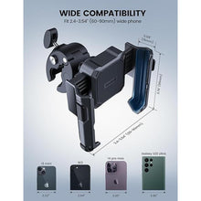 Load image into Gallery viewer, Lamicall Motorcycle Phone Mount Holder - [Camera Friendly] [1s Lock] Bike Phone Holder Handlebar Clamp, Bicycle Scooter Phone Clip, for iPhone 16 Pro Max, 15 14 13 Mini, 2.4~3.54" Wide Phones, Black
