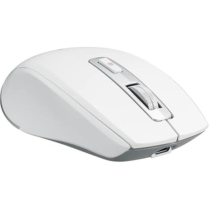 TMICE Wireless Bluetooth Mouse, Dual-Mode, 500mAh Battery, 5 DPI Adjustment, 10M Working Distance, White