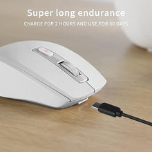 Load image into Gallery viewer, TMICE Wireless Bluetooth Mouse, Dual-Mode, 500mAh Battery, 5 DPI Adjustment, 10M Working Distance, White
