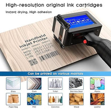 Load image into Gallery viewer, Handheld Inkjet Printer JS12H1, Handheld Inkjet Printer Gun with Quick-Drying Ink Cartridge Date Printing Machine for Text/QR Code/Barcode/Batch Number/Label Handheld Printer for Any Surface
