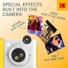 Load image into Gallery viewer, KODAK Smile+ 2-in-1 Digital Instant Print Camera &amp; Wireless Bluetooth Photo Printer - 10MP, Special-Effect Rotating Lens, Zink 2x3” Sticky-Back Photos, Print via Fun App from Smart Devices - White

