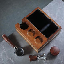 Load image into Gallery viewer, Espresso Knock Box and Tamping Station 58mm Espresso Accessories Organizer Box
