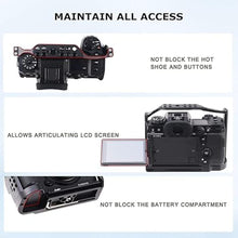 Load image into Gallery viewer, Foto4easy Aluminum Alloy X-H2 X-H2S Cage for Fujifilm X-H2&amp;X-H2S Mirrorless Digital Camera Body,Camera Rig with NATO Rails, Quick Release Plate for Arca
