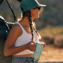 Load image into Gallery viewer, YETI Rambler 25 oz Tumbler with Handle and Straw Lid, Travel Mug Water Tumbler, Vacuum Insulated Cup with Handle, Stainless Steel, King Crab Orange
