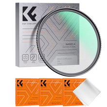 Load image into Gallery viewer, K&amp;F Concept 49mm Black Diffusion 1/8 Filter, Mist Dreamy Cinematic Effect Filter for Video/Vlog/Portrait Photography K-Series
