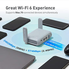 Load image into Gallery viewer, GL.iNet GL-MT3000 (Beryl AX) Portable Travel Router, Pocket-Sized Wi-Fi 6 Wireless Travel Gigabit Router, with OpenVPN &amp; Wireguard for Public &amp; Hotel Wi-Fi Use, Suitable for Cruise/RV/Airplane/Hotel
