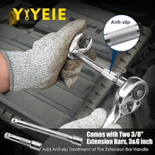 Load image into Gallery viewer, 3/8&quot; Drive Crows Foot Wrench Set, 24PCS Flare Nut Crowfoot Wrench Set, Metric &amp; SAE, 8-22mm &amp; 5/16&quot;-7/8&quot;, CR-V Steel, Crows Feet Wrench Set with 2 Extension Bars, Line Wrench Set with EVA Foam
