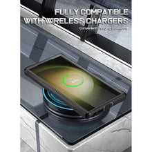 Load image into Gallery viewer, Poetic Guardian Case Compatible with Galaxy S23 Ultra 5G 6.8 inch, Built-in Screen Protector Work with Fingerprint ID, Full Body Hybrid Shockproof Protective Rugged Clear Cover Case, Black/Clear
