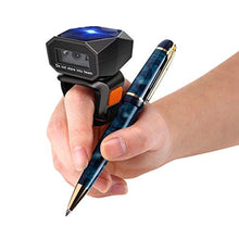 Load image into Gallery viewer, Eyoyo Mini 3-in-1 Finger Ring Barcode Scanner, 2D Wearable USB Wired &amp; 2.4G Wireless &amp; Bluetooth Scanner, Image 1D QR Bar Code Reader PDF417 Data Matrix Screen Scan for PC, Smartphone, iPad
