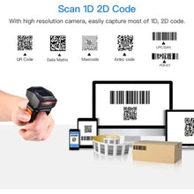 Load image into Gallery viewer, Eyoyo Mini 3-in-1 Finger Ring Barcode Scanner, 2D Wearable USB Wired &amp; 2.4G Wireless &amp; Bluetooth Scanner, Image 1D QR Bar Code Reader PDF417 Data Matrix Screen Scan for PC, Smartphone, iPad
