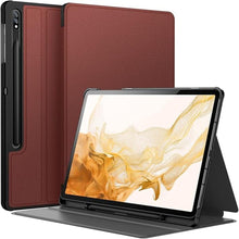 Load image into Gallery viewer, JETech Case for Samsung Galaxy Tab S8 Plus 2022 / S7 FE 2021 / S7 Plus 2020 12.4-Inch with S Pen Holder, Slim Folio Stand Protective Tablet Cover, Multi-Angle Viewing (Wine)
