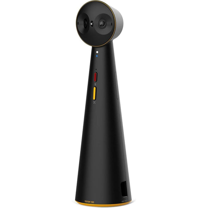 TOTEM 180 4K Panoramic Video Conference Camera w/ 180° & 120° View, Premium Webcam, Full Room Coverage, AI Auto Framing, Noise Reduction Mics, Plug-and-Play USB-C, Remote Hybrid Learning, Zoom & Teams