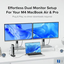 Load image into Gallery viewer, Plugable 16-in-1 Thunderbolt 4 Dock – Dual 4K Monitors for M4 MacBook Air/Pro, 100W Charging, 2X HDMI, 2X DisplayPort, 2.5G Ethernet, 7X USB, MicroSD/SD Card Reader, Audio, Windows &amp; USB4 Compatible
