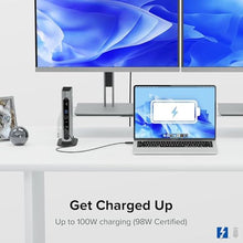 Load image into Gallery viewer, Plugable 16-in-1 Thunderbolt 4 Dock – Dual 4K Monitors for M4 MacBook Air/Pro, 100W Charging, 2X HDMI, 2X DisplayPort, 2.5G Ethernet, 7X USB, MicroSD/SD Card Reader, Audio, Windows &amp; USB4 Compatible
