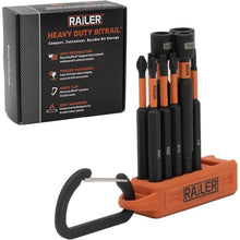 Load image into Gallery viewer, Railer Screwdriver Bit Set For Electricians - Premium S2 Steel Impact Driver Bit &amp; Nut Driver Set With A Magnetizer Bit Holder &amp; Carabiner
