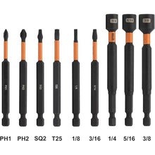 Load image into Gallery viewer, Railer Screwdriver Bit Set For Electricians - Premium S2 Steel Impact Driver Bit &amp; Nut Driver Set With A Magnetizer Bit Holder &amp; Carabiner
