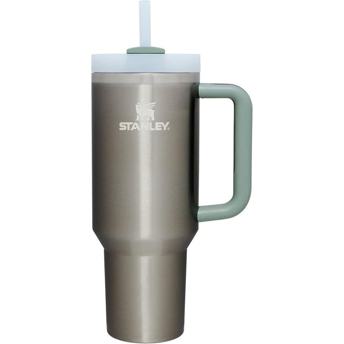 Stanley Quencher H2.0 Tumbler with Handle and Straw 40 oz | Flowstate 3-Position Lid | Cup Holder Compatible for Travel | Insulated Stainless Steel Cup | BPA-Free | Stainless Steel Shale