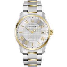 Load image into Gallery viewer, Bulova Men's Classic Wilton Two Tone Stainless Steel 3-Hand Watch, Silver White Dial, Style:98B391
