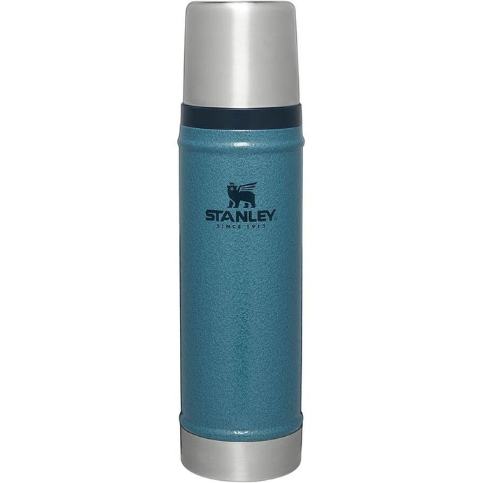 Stanley Classic Legendary Vacuum Bottle 20 oz | Wide Mouth with Leakproof Cup Lid | Keep Drinks Hot or Cold | Packable for Travel | Insulated Stainless Steel Thermos | BPA-Free | Hammertone Lake