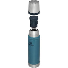 Load image into Gallery viewer, Stanley Classic Legendary Vacuum Bottle 20 oz | Wide Mouth with Leakproof Cup Lid | Keep Drinks Hot or Cold | Packable for Travel | Insulated Stainless Steel Thermos | BPA-Free | Hammertone Lake
